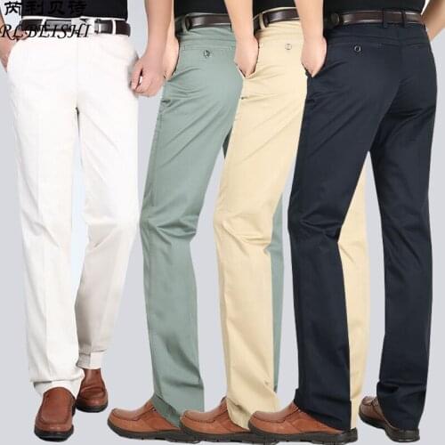 Men Trousers Summer Plus Size Mens Golf Pants Full Length Thin Light Breathable Comfort Sports Leisure Man