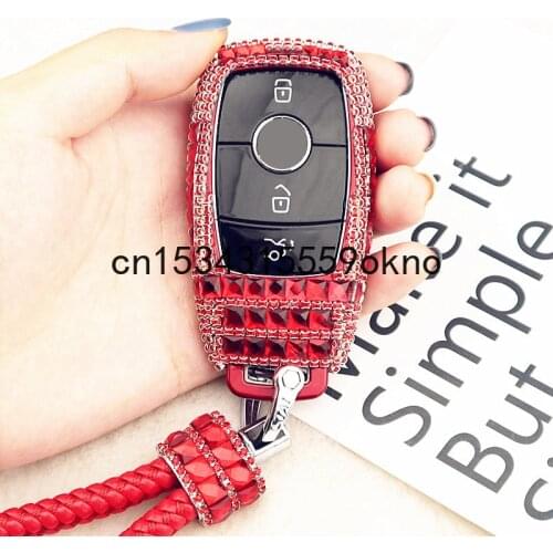 Key Case For Benz e300l c260l c180 a200l s350l E C S Diamond Inlaid Girl