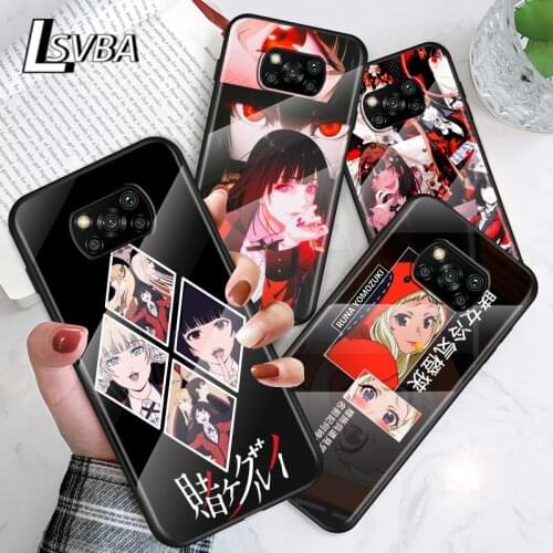 Kakegurui Anime For Xiaomi POCO F3 F2 X3 NFC X2 M2 Pro Tempered Glass Hot New Shell Luxury Cover Phone Case