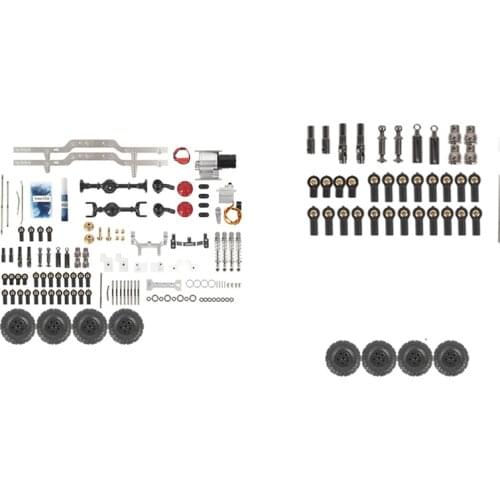 For WPL D12 Metal 4X4 Off-Road RC Body Chassis Frame Kit 1/10 RC Car Upgrade Parts DIY Accessories