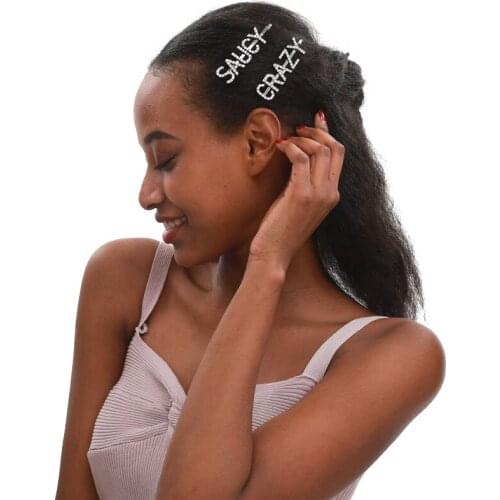 Instagram Hottest Various of Word Hairclips Bobby Pins Letters Hairpins Hairgrips Crystal Drop Shipping Available WHOLESALE