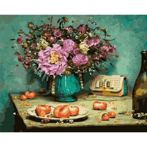 Melancholia Love 40x50cm Butterfly Leaf House Diy Painting By Numbers Landscape Acrylic Paints Canvas Drawing Handpainted Kits