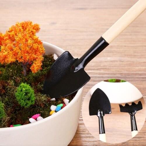 3 Pcs Gardening Tools Set Shovel Rake Spade Hand Tools Cultivated for Garden SCVD889