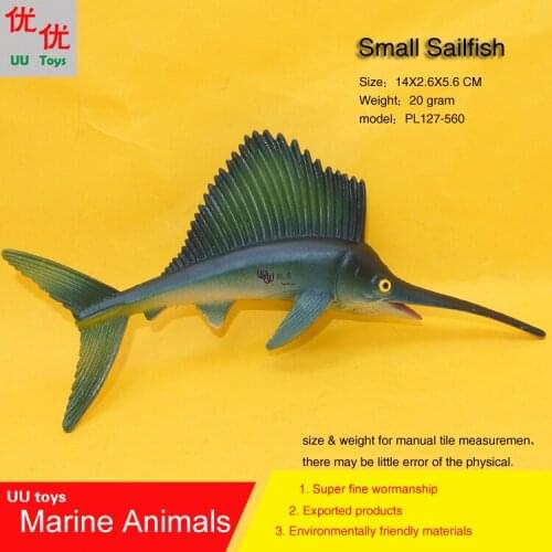 Small Sailfish fish Simulation model Marine Animals Sea Animal kids gift educational props (Rhincodon typus) Action Figures