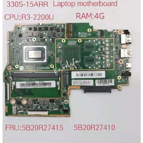 For Lenovo Ideapad 330S-15ARR Laptop Motherboard MB 3N81FB CPU:R3-2200U RAM:4G DDR4 FRU:5B20R27415 5B20R27410 100% Test Ok