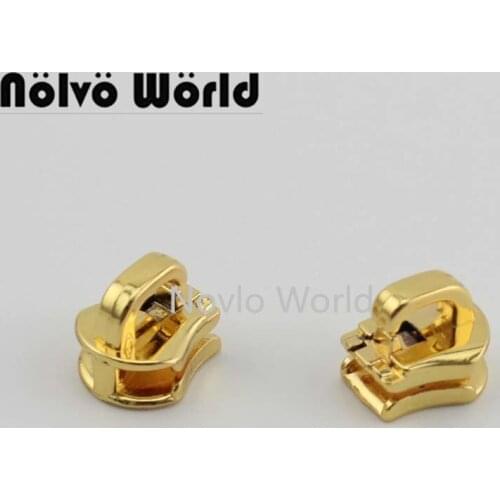 10 pieces test, 13*5.9mm metal zipper head pull slider zip lock bag luggage garment diy repair kit hardware accessories