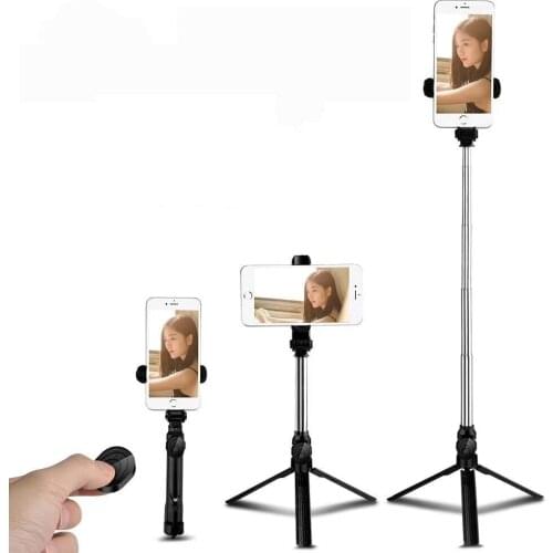 3 in 1Mobile Phone Stand Wireless Bluetooth Scalable Mini Tripod Foldable Monopod Shutter Remote for iphone/Android/Huawei