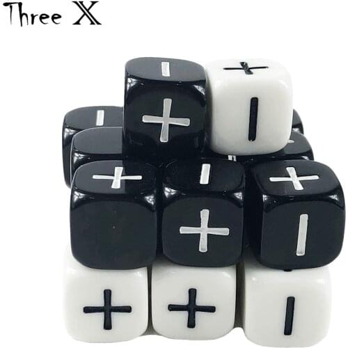 Dice Set Math Operation Calculation Minus Sign Plus Toys for Kids Classroom Teaching Supplies Bar Game Prop 10pcs