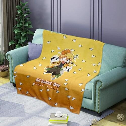 2021 New Anime Demon Slayer 3D Print Blanket Flannel Blanket For Beds Cartoon Throw Bedspread Sofa Gift Kids Adult Cute Luxury