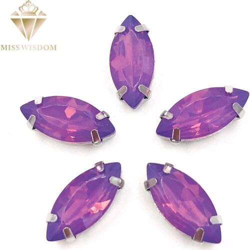 NEW Matt Crystal violet opal Horse eye sew on rhinestones flatback Resin Leaf shape loose rhinestones DIY garment Accessories