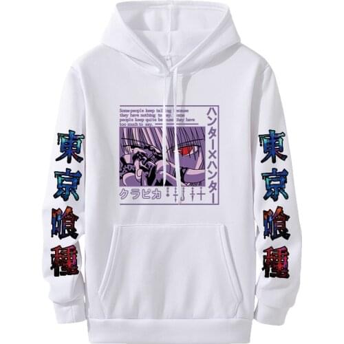 Tokyo Ghoul Kaneki Ken Eyes Hoodies Japan Anime Print Pullovers Women Hoodie Loose Hip Hop Sweatshirt Punk Streetwear Harajuku