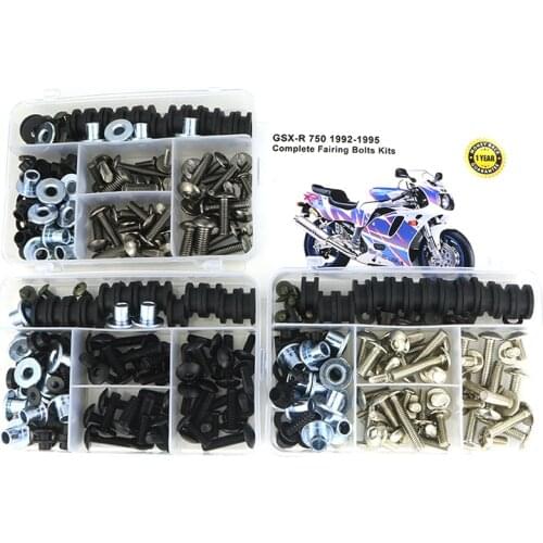 Fit For Suzuki GSX-R 750 1992 1993 1994 1995 Motorcycle Complete Full Fairing Bolts Kit Screws Steel Fairing Nuts Covering Bolts