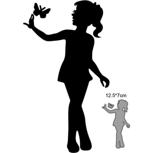 Butterfly Girl Cutting dies New 2021 Metal Cutting Dies For Scrapbooking and Card Making Decorative Embossing Die Cut Craft dies