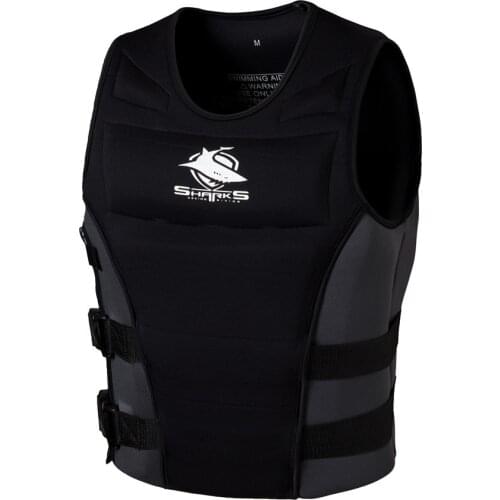 Professional Adult Life Vest Jacket Neoprene Safety Vest for Water Ski Rescue Drifting Fishing Life Vest Swimming Floating Cloth