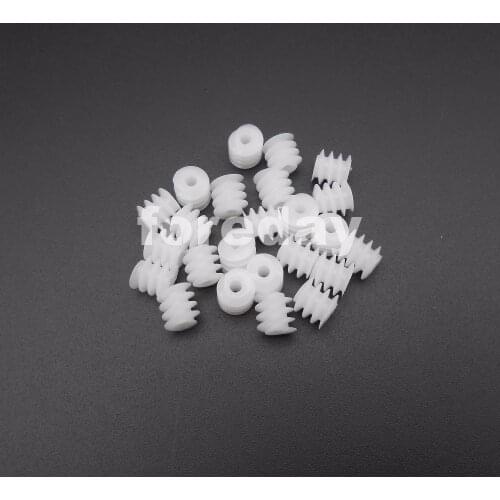 20PCS Worm reduction gear 6*6mm hole 0.5M Aperture : 2mm 1.95mm D= 6mm DIY plastic gears 6MMX6MM 0.5 Modulus 20PCS/LOT *FD618X20