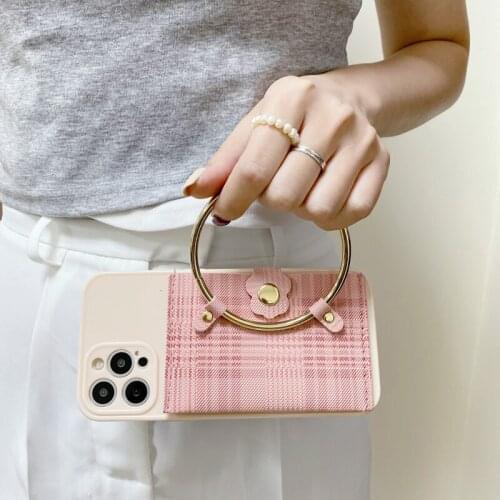 Iron Ring Card Holder Hand Bags Soft Gel Silicone Phone Cases For Huawei P30 P40 Mate40 Mate30 Nova 5 6SE 7 8 Pro Back Cover