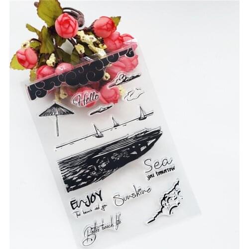 11*16CM Blue Sky Transparent Clear Stamp Silicone Stamp/Seal DIY Scrapbooking/Photo Album Easter Stamp Sheets