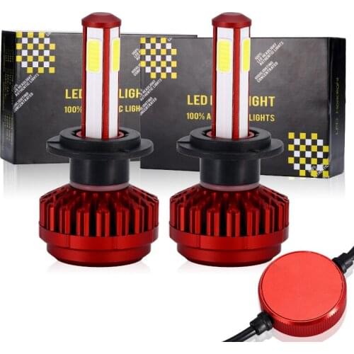 Z10 LED car headlights H7 LED lights glow in red on all sides
