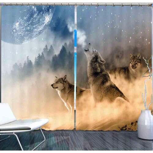 Blackout Curtains animal Customize Curtains For Living Room Bedroom Cortina Window Decoration