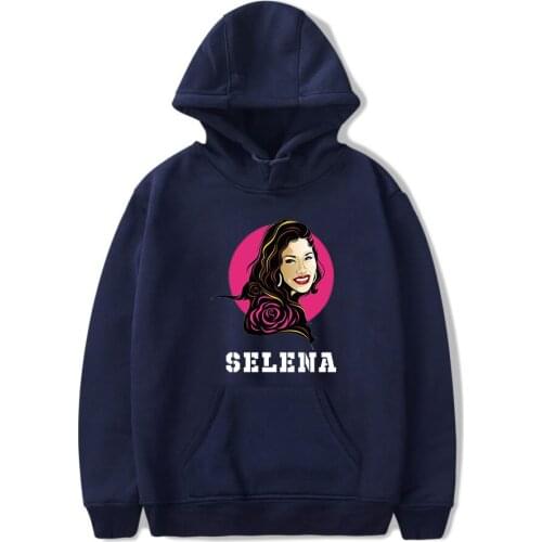 New selena quintanilla Hoodie Casual Design selena quintanilla Sweatshirt Autumn pullover Hoodies Sweatshirts Boys/Girls Navy