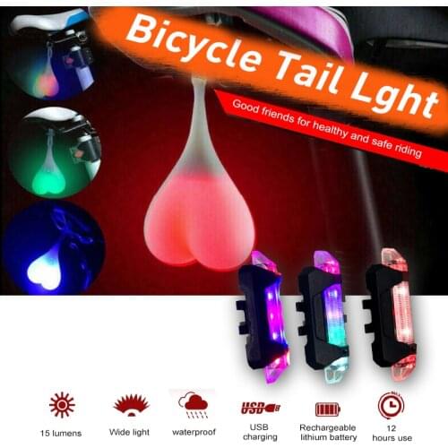 Cycling Tail Light Bike Accessories Silicone Waterproof Night LED Warning MTB Seat Back Egg Lamp Hanging Red Bicycle Light