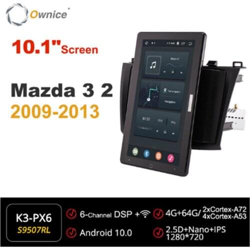 1280*720 Android 10.0 Ownice 10.1 Inch Rotation Autoradio forMazda 3 2 2009 - 2013 Car Radio Auto GPS Multimedia DSP IPS