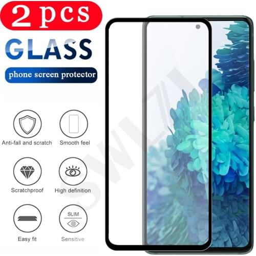 2-1Pcs full glue for Samsung Galaxy S7 edge S8 S9 plus S10 lite S10E S20 FE S21 ultra tempered glass phone screen protector Film