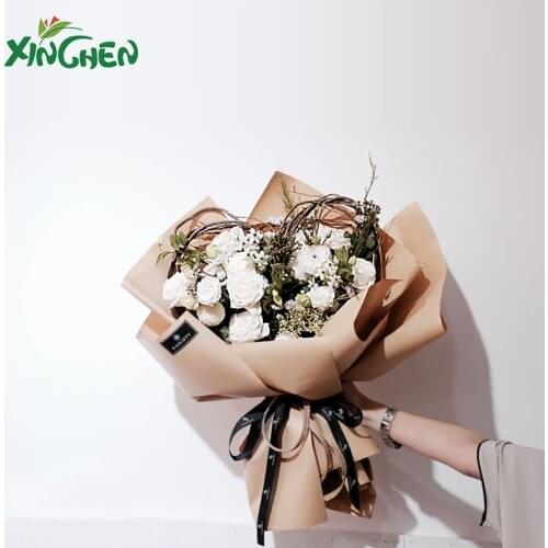 75cm/58cm Kraft Paper Solid Color Kraft Paper Flowers Wrapping Paper Flat Paper Vintage Gift Wrapping Paper