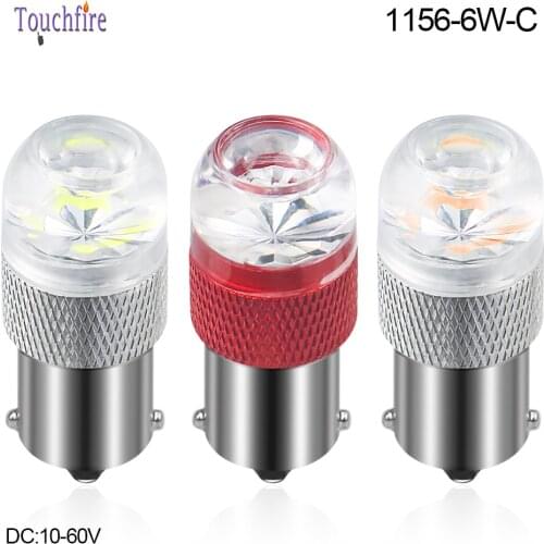 50X Canbus No Flash 1156 LED P21W BA15S PY21W BAU15S Car Bulb 3030LED-6SMD 12V 24V Strobe Reverse Brake Turn Signal Brake Light