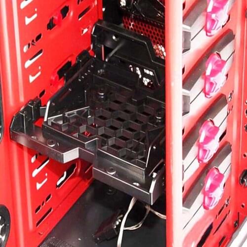 5.25" to 3.5" 2.5" SSD HDD Tray Caddy Case Adapter Cooling Fan Mounting Bracket PR Sale