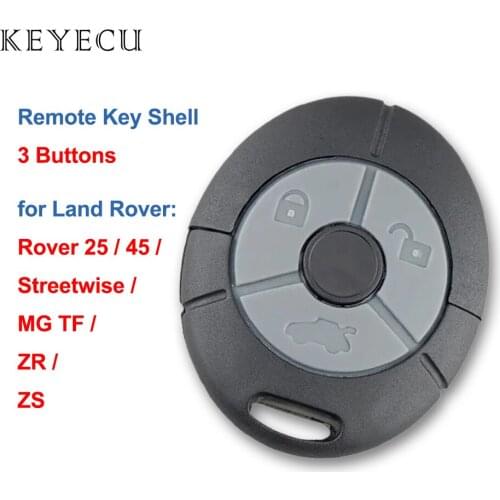 Keyecu Remote Car Key Shell Case Cover 3 Buttons for Rover 25 45 Streetwise MG TF ZR ZS 2003 2004 2005