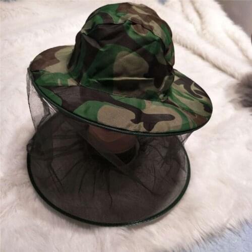 CKAHSBI Mesh Face Protector Cap Insect Bee Sun Fish Hats Camouflage Fishing Hat Man Army Green Camping Men Hiking Outdoor Caps