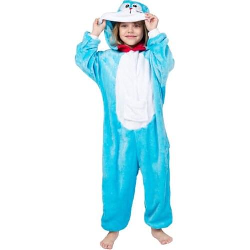 Doraemon Children Kigurumis Sleepwear Onesies Cartoon Girl Boy Party Homewear Cosplay Jumpsuit Onepiece Child Costume