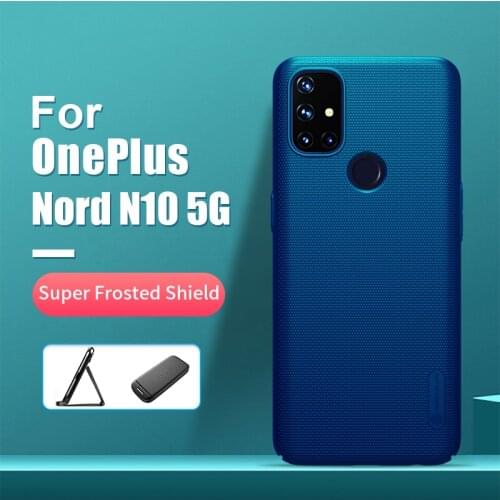 For OnePlus Nord N10 5G Case NILLKIN Frosted PC Matte hard back cover Gift Phone Holder For OnePlus Nord phone case 12.16