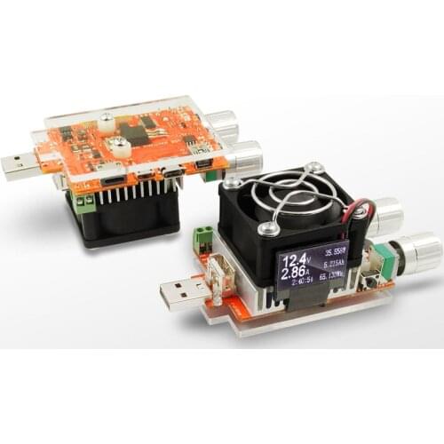 DC 3.7V-21V 35W 4A OLED USB Electronic Load Battery voltage current capacitance electric energy power monitor teste