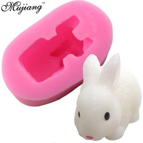 Easter Bunny Rabbit Candle Silicone Mold Resin Clay Soap Molds Fondant Chocolate Candy Mould Kitchen Baking Cake Decorating Tool