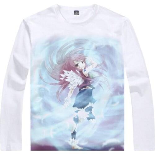 Feari Teiru T-Shirt Igneel Shirt fashionable t shirts Anime long sleeves t-shirt girls' anime cute Long sleeves white t-shirts a