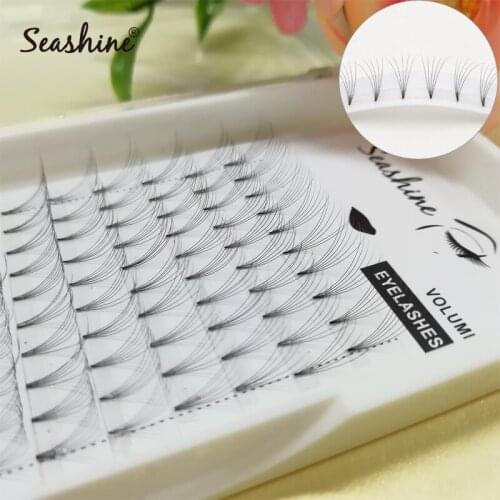 Seashine Premade Russian Volume Fans 3d/4d/5d/6d Lashes Short Stem Lash Pre made Eyelash Extensions Supplies
