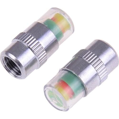 4PCS Car Alert Monitoring Tools Kit Tire Pressure Monitor Pressure Gauge Cap Sensor Indicator