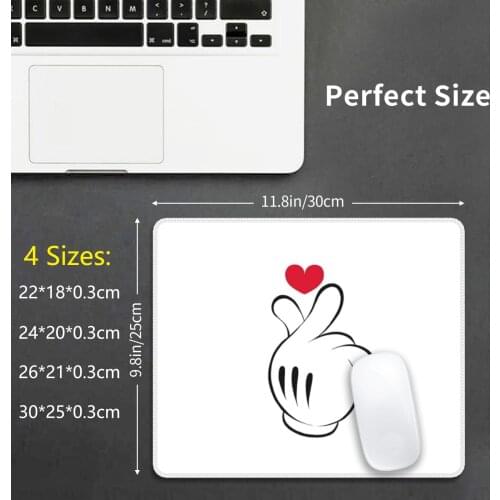 Korean Mickey Heart Mouse Pad DIY Print Korean Heart Mickey Cute Kawaii K Pop Idol Heart Child