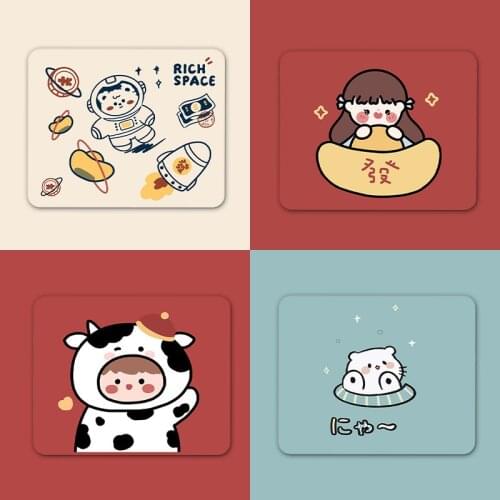 Mouse pad super thick cute girl cartoon ins wind trumpet wristband game animation computer desk mat