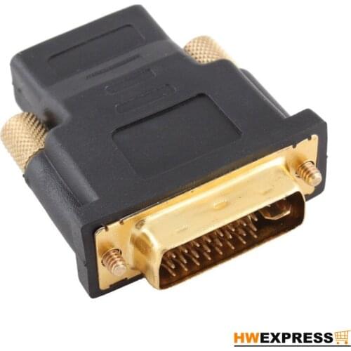 HWEXPRESS Hot Gold Plated Hdmi Female To Dvi-I Dvi 24+5 Male Adaptor Converter
