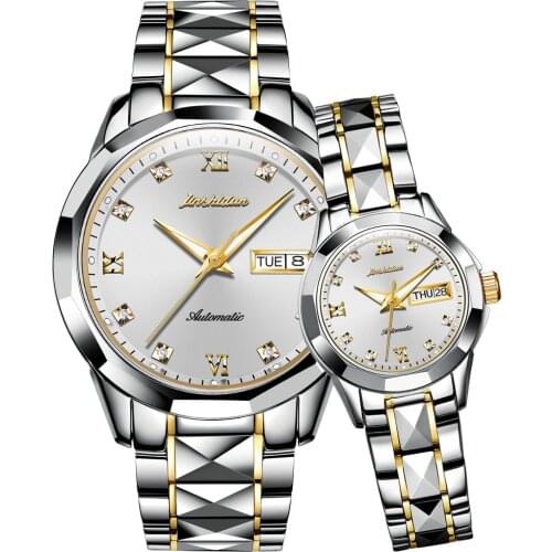 JSDUN Top Brand Fashion Hot-selling Watch Luxury Automatic Mechanical Watch Tungsten Steel Waterproof Clock Couple Watch 8813