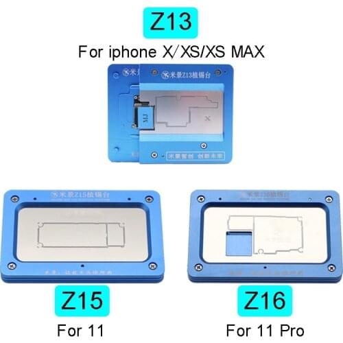 MJ For iPhone 11 pro Max X/Xs/Xs Max Mainboard Middle Layer BGA Reballing Stencil Plant Tin Platform Logic Board Rework Tool