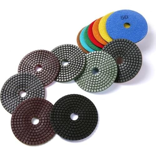 4 Inch Wet Diamond Soft Polishing Pad For Ceramic Tiles Marble And Stone Resin