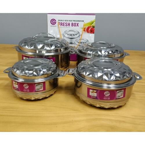 Stainless steel 4-piece set thickened fresh-keeping pot large capacity 1/2/3/5L with handle pattern