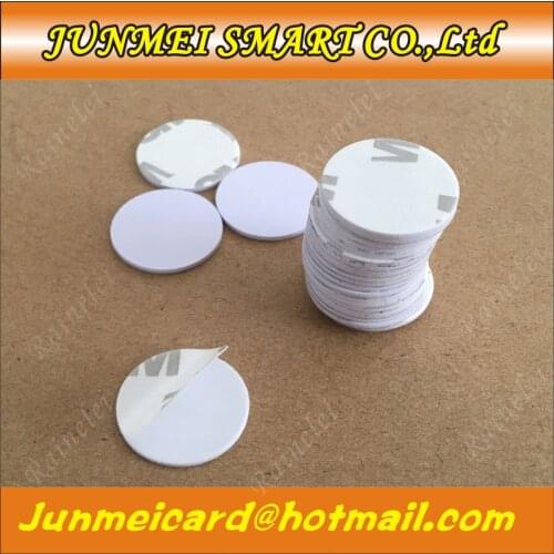 100pcs 3M stickers coin type 125KHZ RFID coil card/ EM RFID chips /size:18/ 20/23/25/30/35mm