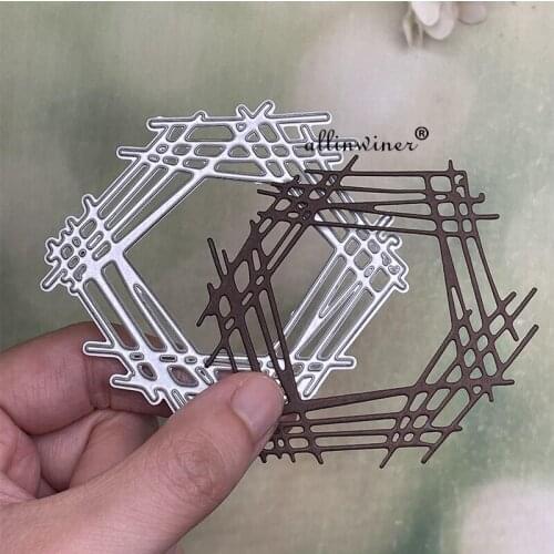 Irregular woven frame Metal Cutting Dies Stencils For DIY Scrapbooking Decorative Embossing Handcraft Die Cutting Template