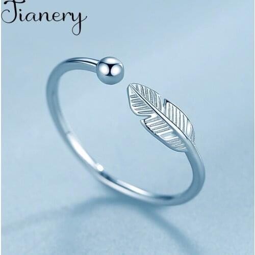 New Charming Feather Finger Ring for Women Vintage Boho Knuckle Party Rings Gothic Punk Jewelry Gifts for Girls 2020