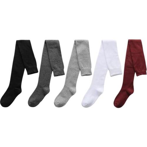 Autumn Winter Socks Women Stockings Casual Cotton Thigh Over Knee Cotton High Socks Girls Ladies Long Knee Sock 80cm Long